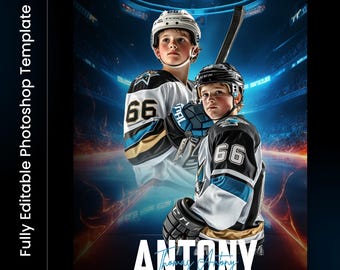 Hockey Poster Templates: Senior Night, Game Day PSD (16x20 & 8x10)