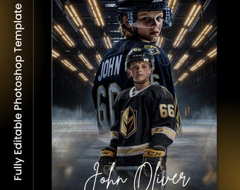 Hockey Poster Templates, Senior Night, Game Day PSD Design (Digital Download 16x20, 8x10in Files)