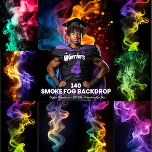 Smoke Fog Digital Backdrops: Sports Photography Backgrounds (Digital Download)