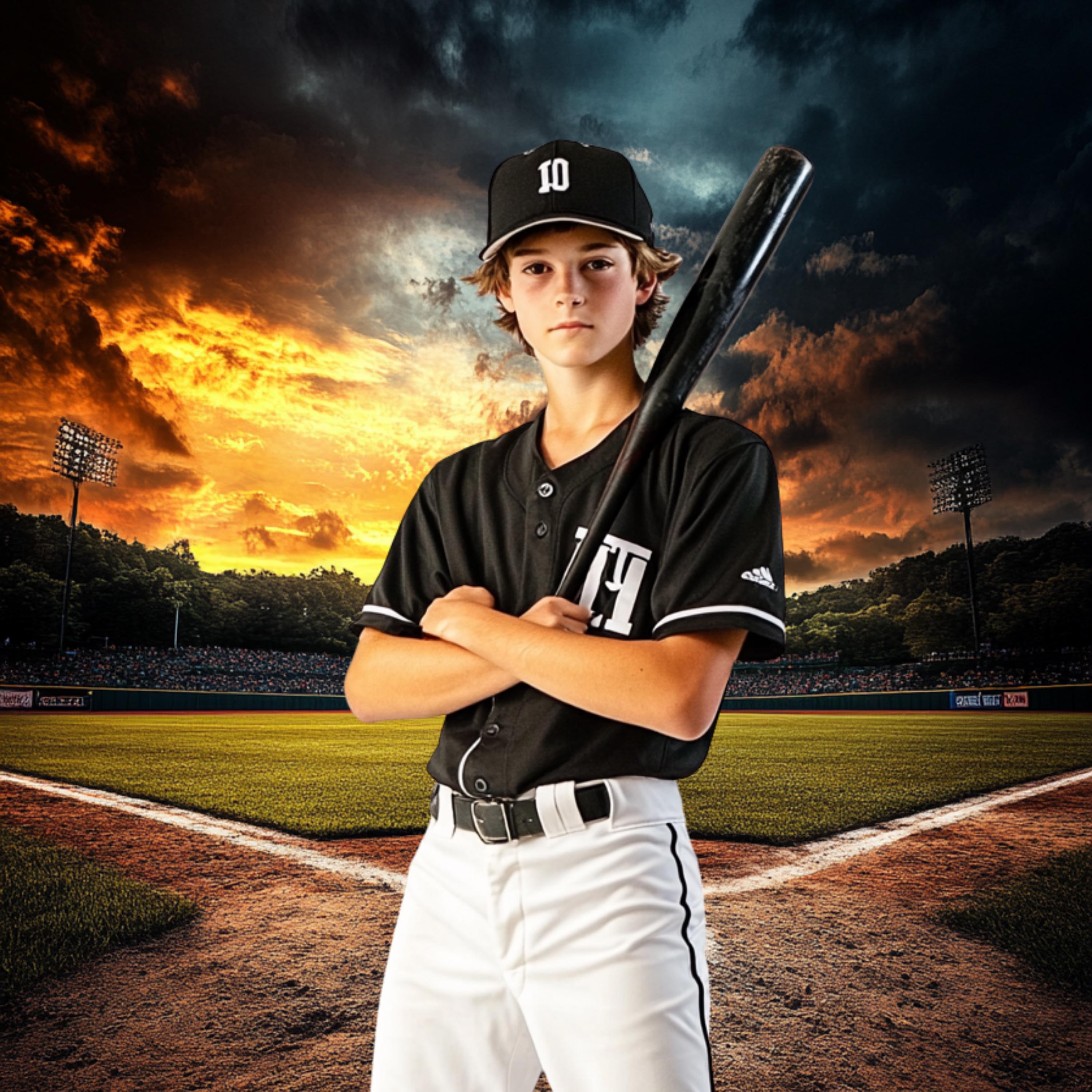 50 Baseball Stadium Backgrounds: Smoke Effect Photo Backdrops (digital ...