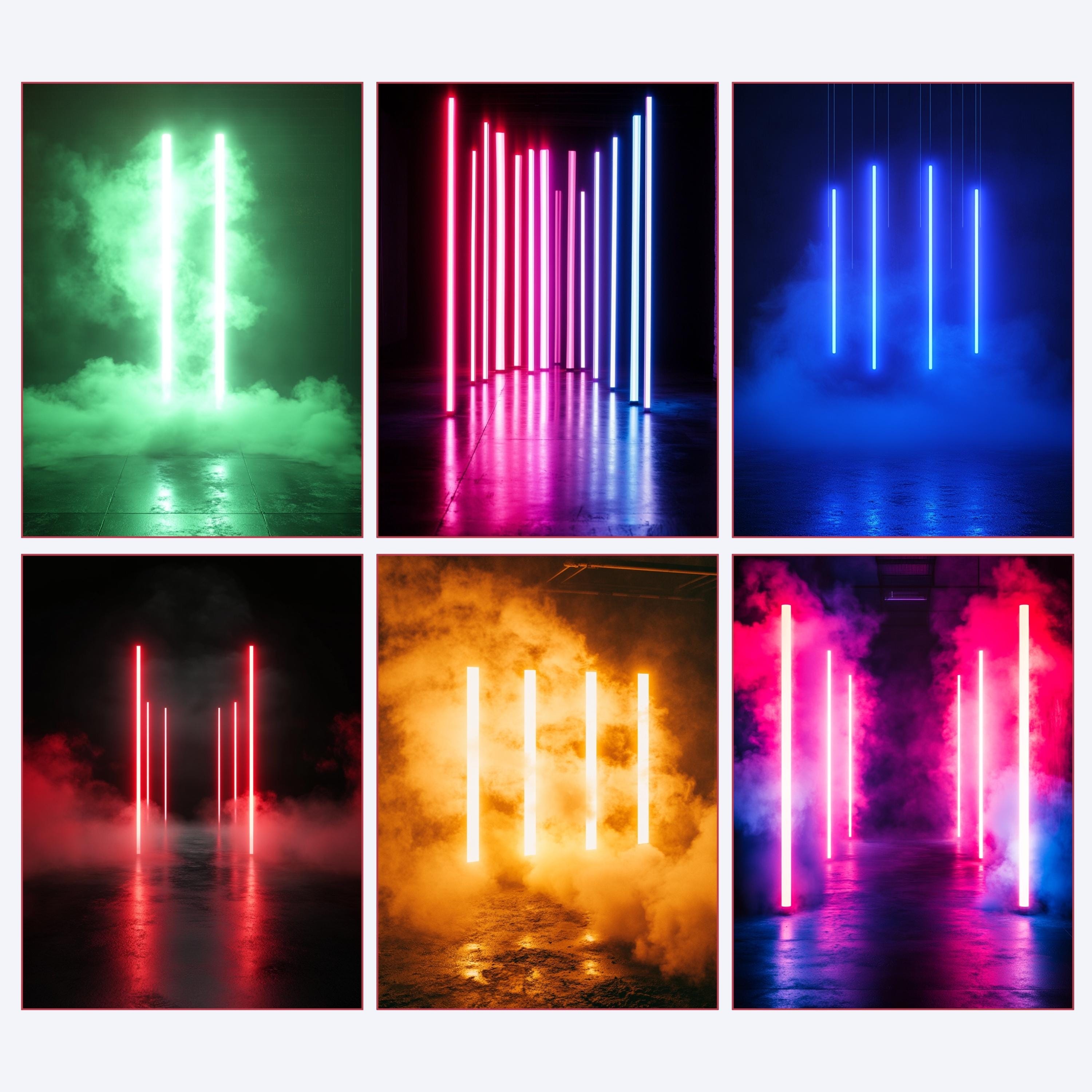 Neon Backdrop Kit 100 Sports Neon Light Backdrops: Stadium Field Effects (digital ...