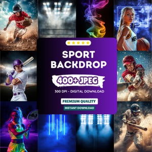 400+ Sports Photography Backdrops: Smoke & Fog Overlays (Digital Download)