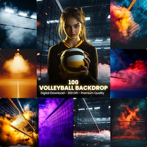 100 Siatkarskich Cyfrowych Tł do Fotografii Sportowej | Tło Siatkówki Do Banera Siatkówki, Sportów Szkolnych, Portretu Seniora