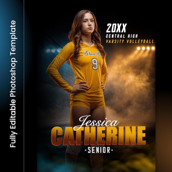 Photoshop Photoshop-Volleyball-Poster-Vorlagen, PSD Sportfotografie-Vorlagen, Größenanpassung für Senioren-Nachtbanner, Reflection-Volleyball