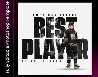 Sports Photography Poster Template, Senior Night Banner (PSD Download 16x20, 8x10)