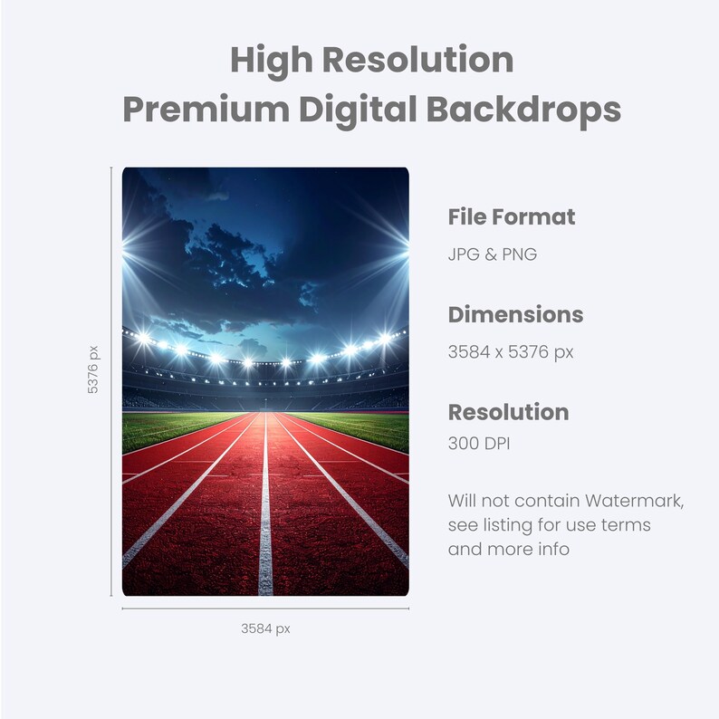 Track and Field Backdrop Bundle | 40 High-resolution Digital Jpgs ...