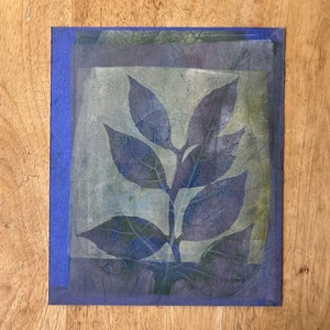 Original mono print | Fine art print making | Botanical Garden series #3a| 8&quot;x 10&quot;| Matted | Unframed | One of a kind
