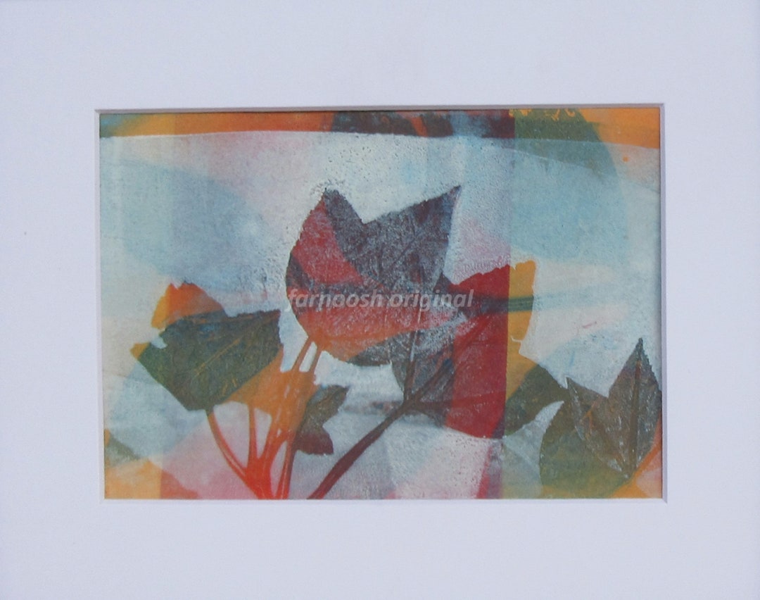 Original Mono Print Fine Art Print Making Botanical Garden Etsy