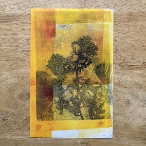 Original monoprint| Fine art printmaking| Under water series|#2 |10&quot;x 8&quot;| Matted| Unframed| One of a kind
