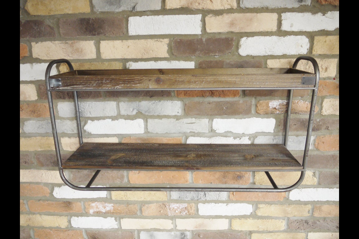 Industrial Vintage Chic Retro Wall Storage Shelf Display Etsy