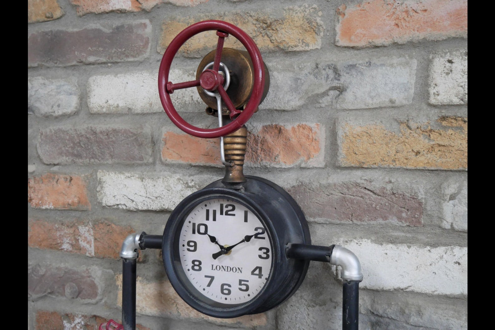 Unique Industrial Large Triple Pipe Clock Etsy UK