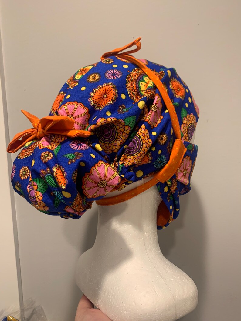 Mandala Scrub Cap And Mask Etsy