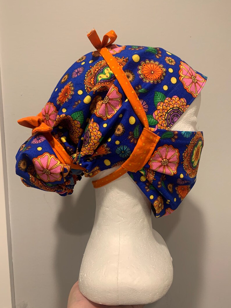 Mandala Scrub Cap And Mask Etsy