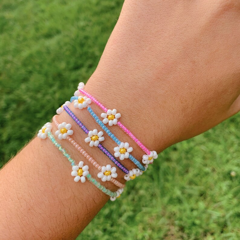Beaded Daisy Bracelets includes a Sticker Etsy