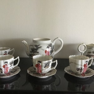 Antique Japanese fine porcelain tea set