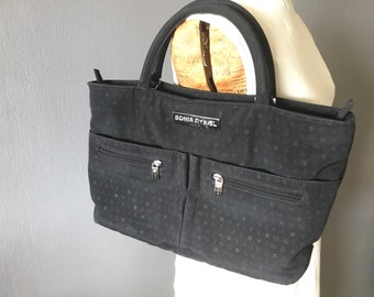 Sonia Rykiel fabulous vintage bag lacquered leather oversized Shipping free black Sacs et bagages Bagages et sacs de voyage Sacs de voyage 