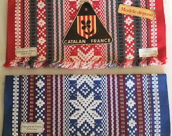 2 poches à serviettes neuves Catalan France en coton