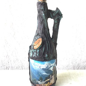 Bouteille souvenir de Chamonix avec carte postale
