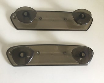 2 vintage 70s plastic coat hooks