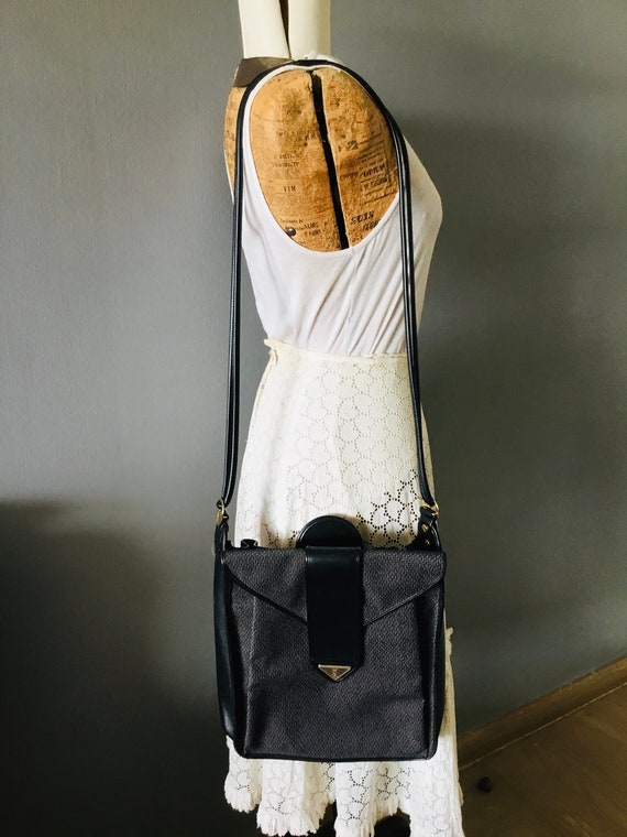Vintage YSL Yves Saint Laurent Grays Fur Drawstring Shoulder Logo Shoulder  Bag