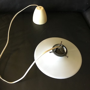 Vintage white opaline pendant light