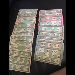 24 alte Lottokarten