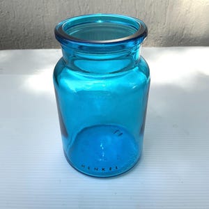 Ancien Bocal en verre Solidor 1 litre vert Conserve