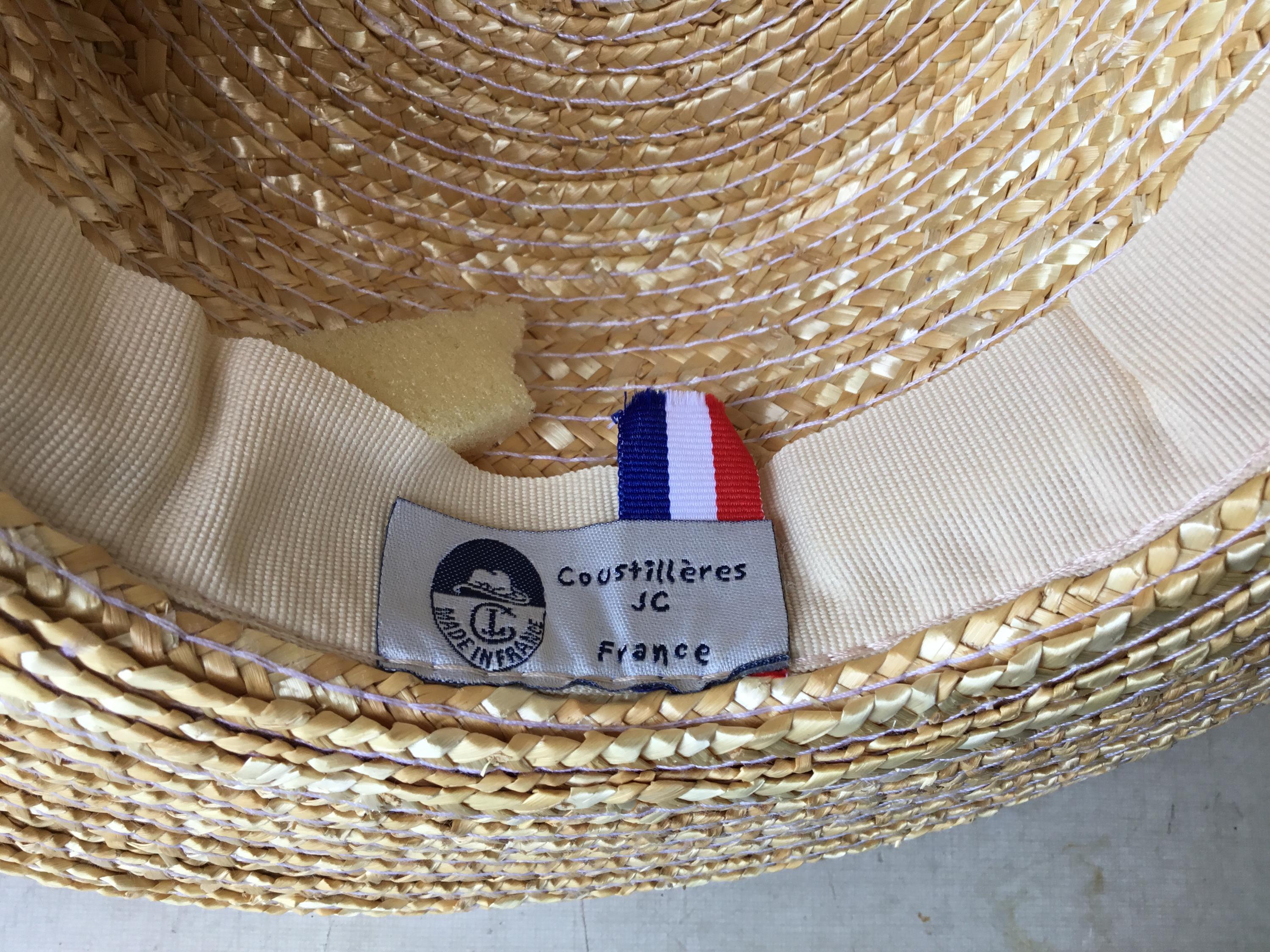 Coustillères France Straw Hat, Pink Bow - Etsy display picture 3