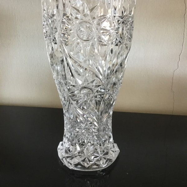 Vase vintage en verre travaillé