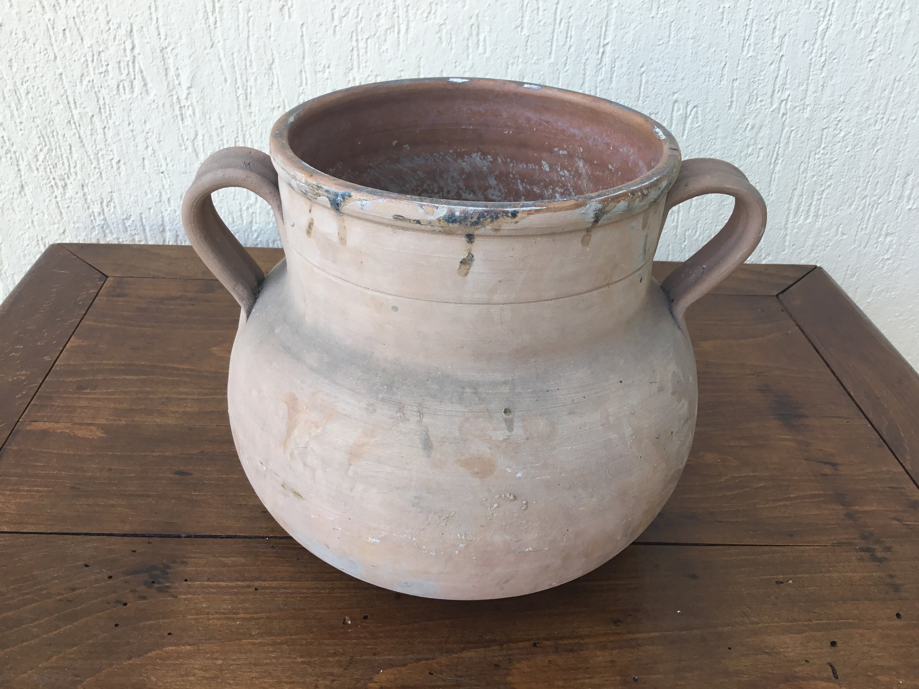 Poterie à Anses en Terre Cuite Estampillée L'incomparable Vallauris «