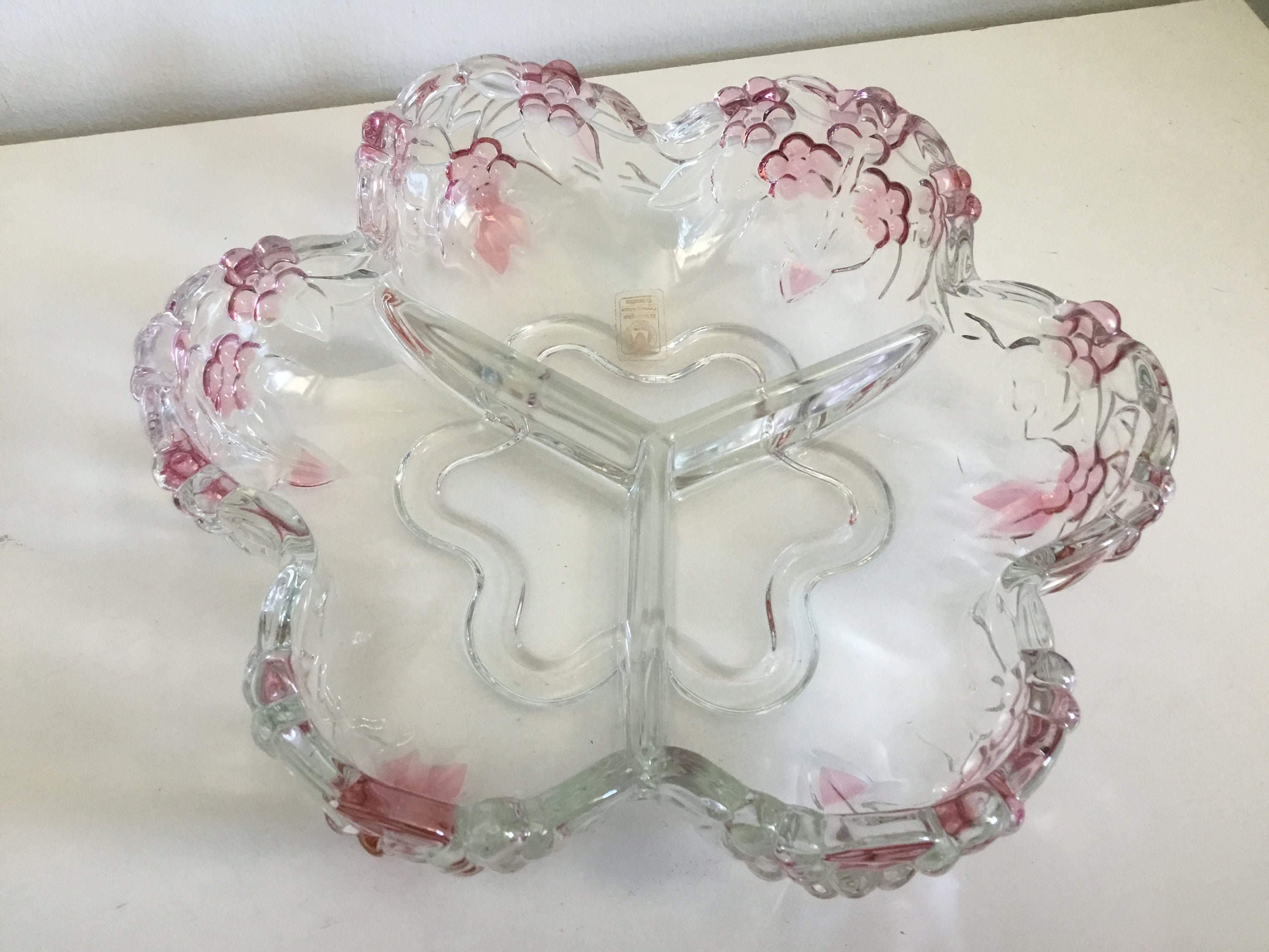 Coupe en Cristal Walther Kristallglass à Compartiments