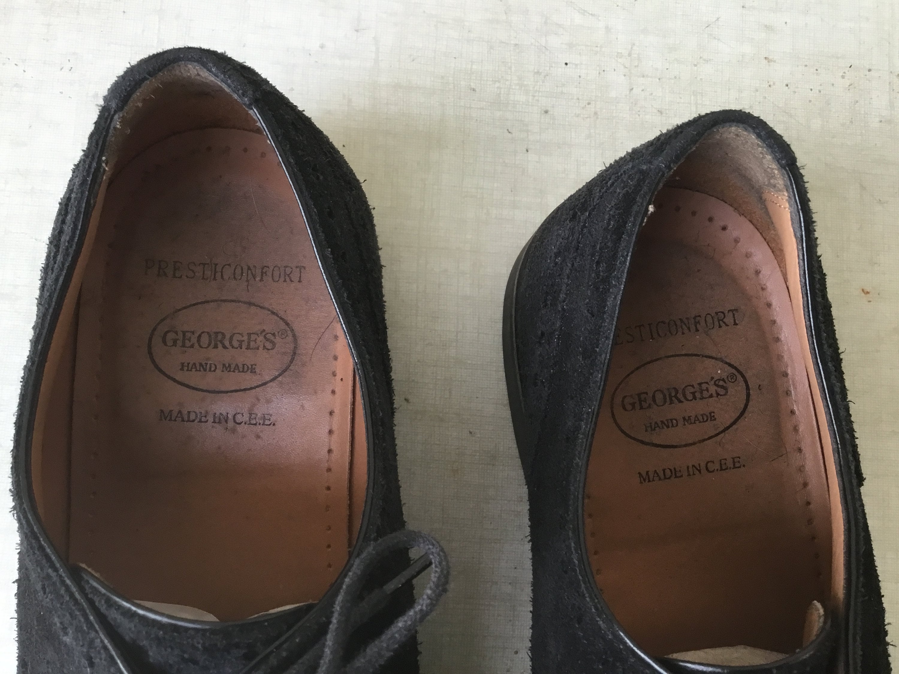 Chaussures Georges lacets en daim noir Etsy France