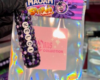 PURPLE Custom Rhinestone Lighter Personalised Name | Glitter Lighter | Cute Smoking Accessories | Gift for Her | Bling Lighter | Stoner Gift