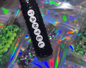 BLACK Custom Rhinestone Lighter Personalised Name | Glitter Lighter | Cute Smoking Accessories | Gift for Her | Bling Lighter | Stoner Gift