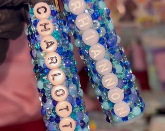 BLUE Rhinestone Lighter Personalised Name | Glitter Lighter | Cute Smoking Accessories | Gift for Her | Bling Lighter | Stoner Gift