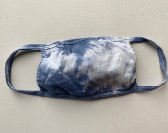 Blue Tie Dyed Reuse-able Cotton Mask