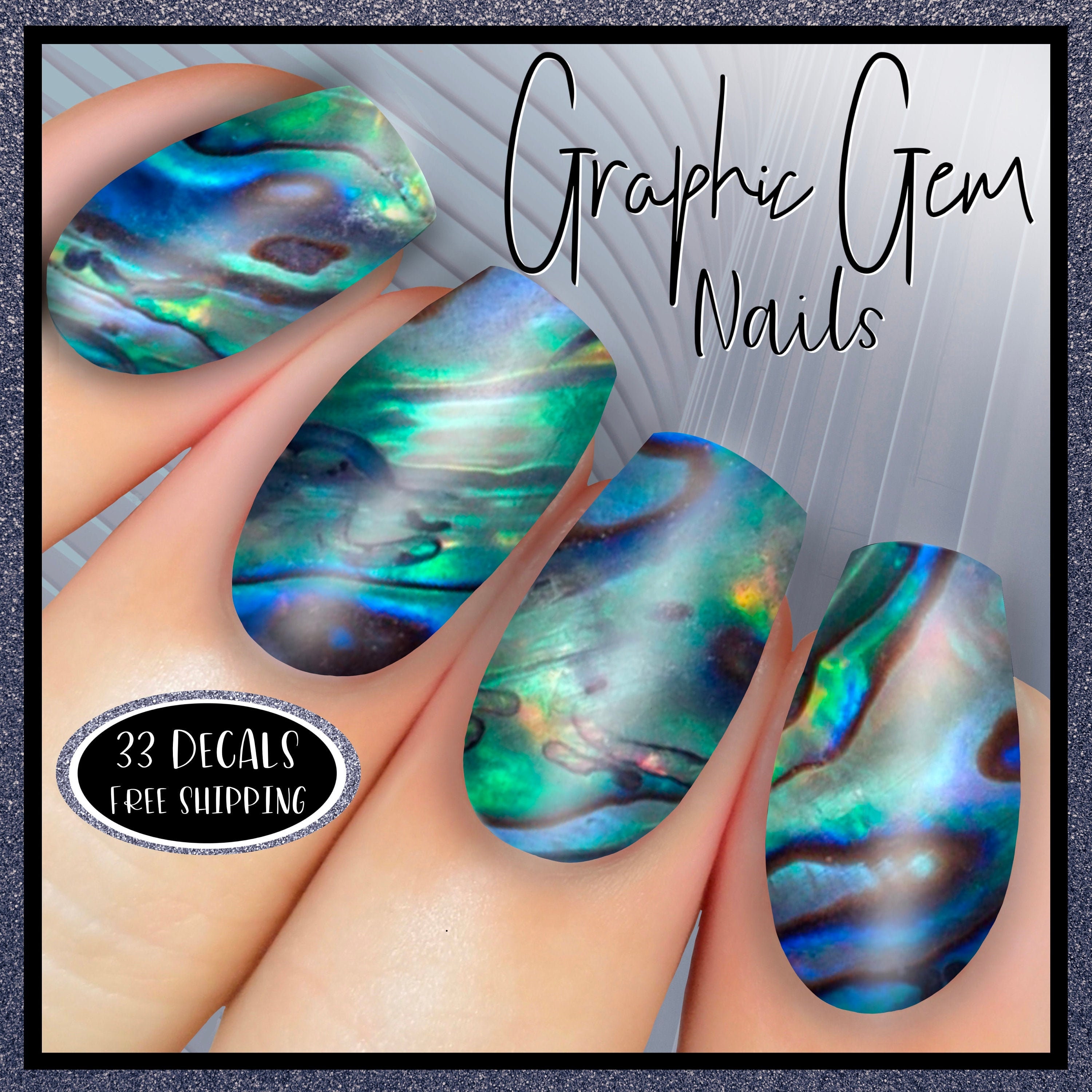 Nail Art Water Decals 12 Full Nail Decals 7 Practice Nails Etsy