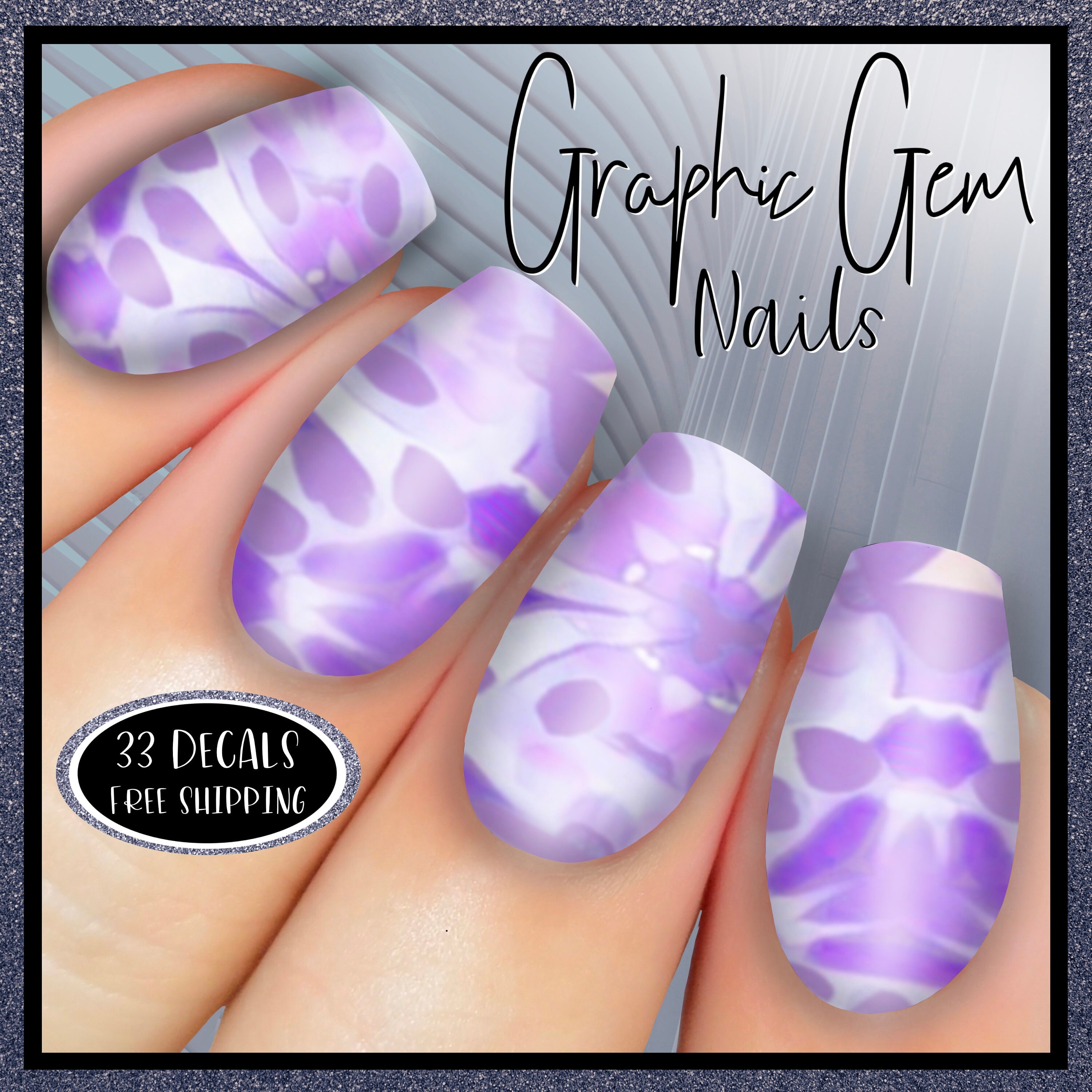 Nail Art Water Decals 12 Full Nail Decals 7 Practice Nails - Etsy