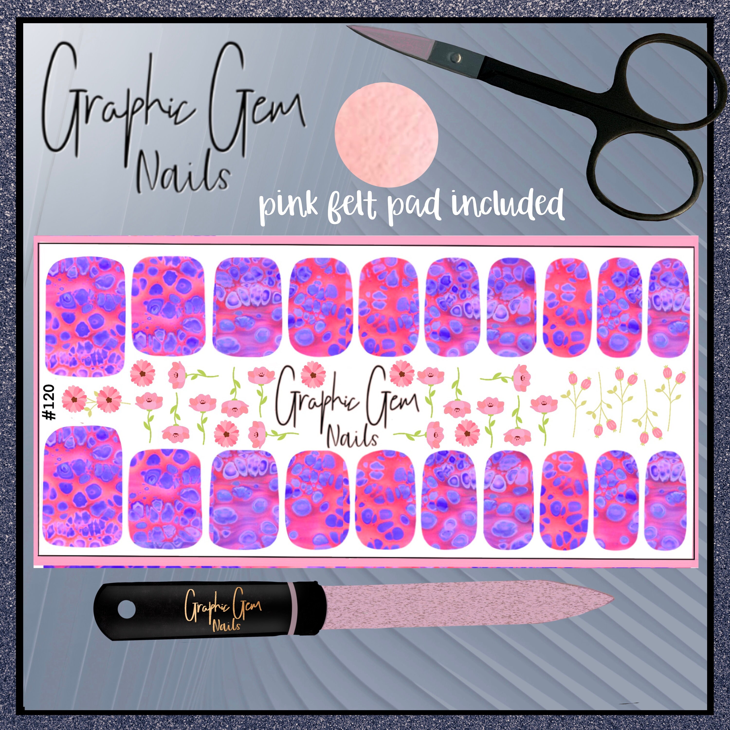 Nail Art Water Decals 12 Full Nail Decals 7 Practice Nails Etsy UK