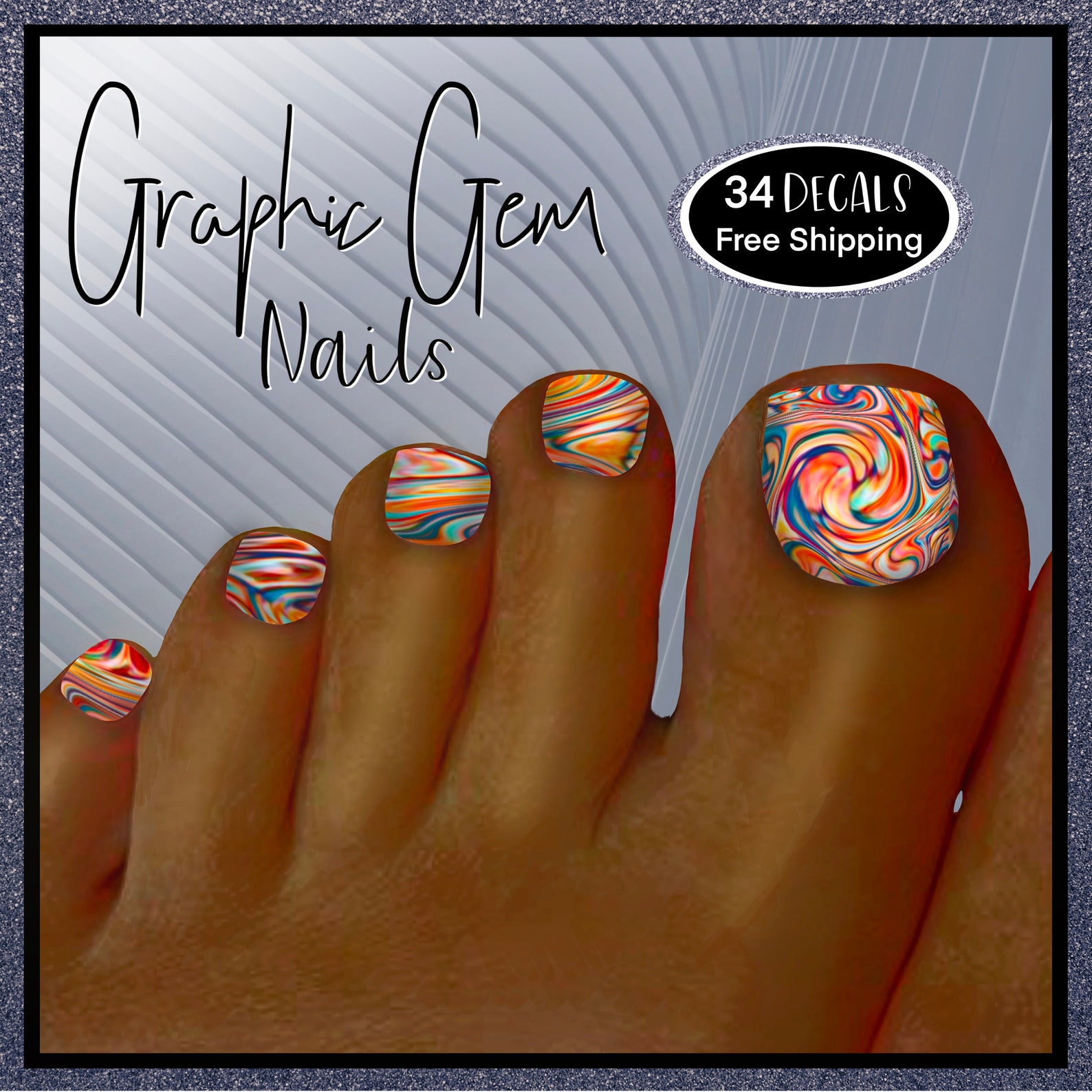 Printable Water Nail Wraps