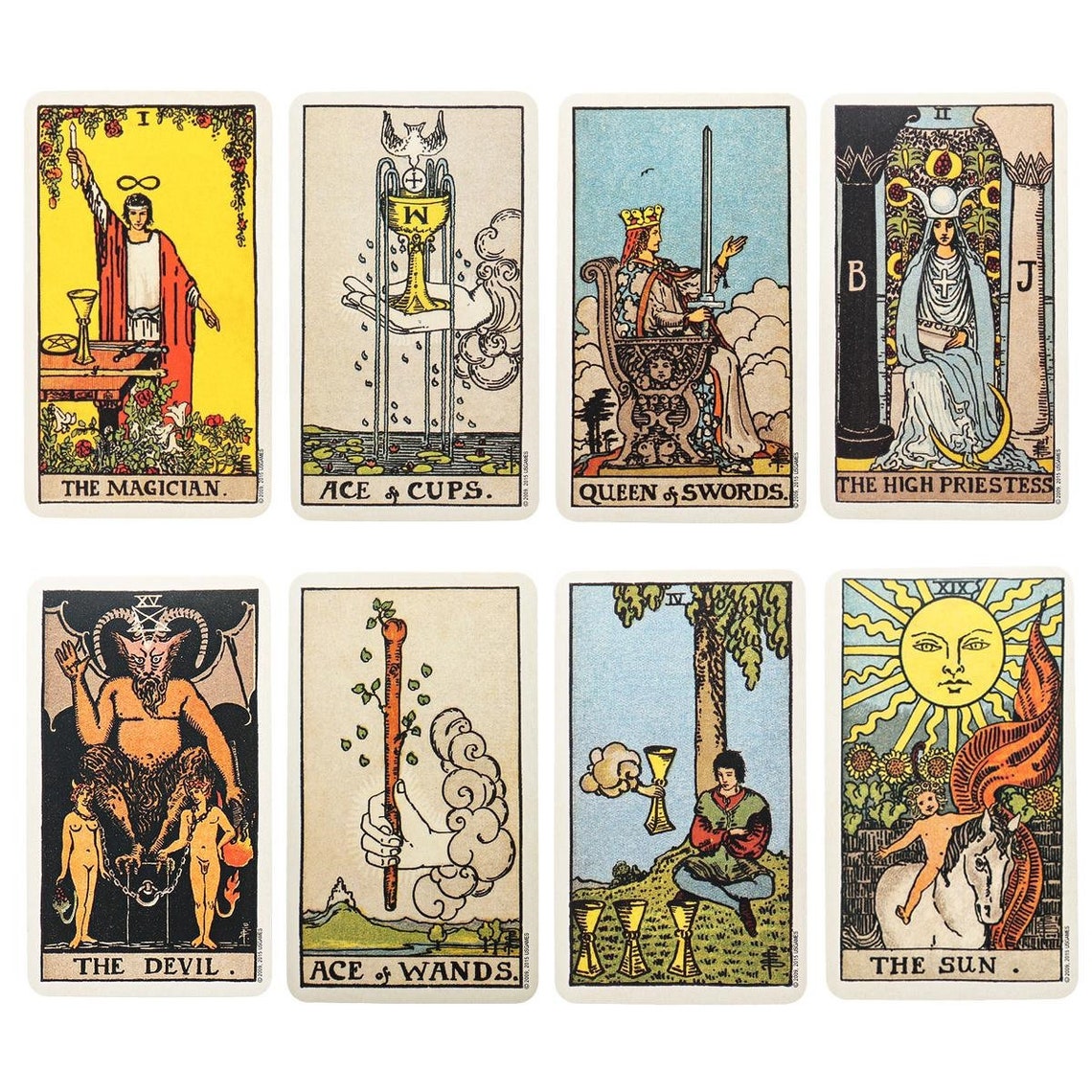 rider tarot cards classic tarot deck 78 tarot cards with case etsy