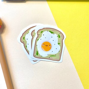 Avocado and Egg Toast 2&quot;X2&quot; Sticker