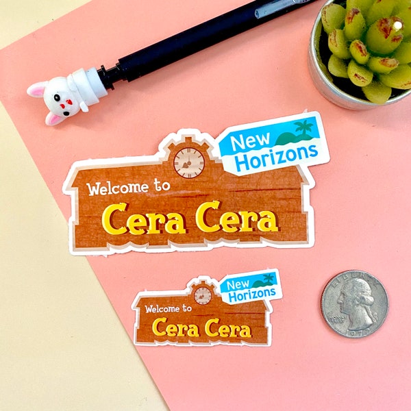 Animal Crossing Customized Island Name Sticker