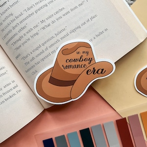 In my Cowboy Romance Era 3"x2.3" Glossy Bookish Sticker