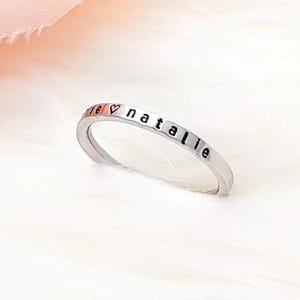 Stacking name rings, Personalized name rings, dainty rings with names, gift for mom, personalized staking name rings gift for mom