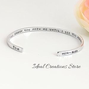 I will carry you bracelet, memorial giift, Bracelet for Loss of Loved One, Loss of Father Gift for Daughter, Ideal Creations Store