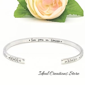 Loss of father sympathy gift, loss of mother memorial gift, Personalized Bracelet for Loss of Loved One, mourning bracelet