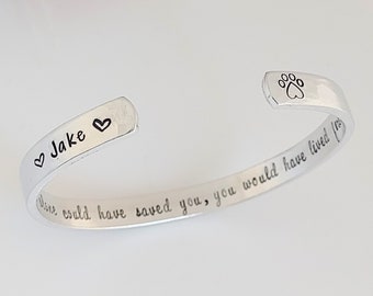 Pet sympathy gift bracelet, Pet Memorial Gift, Pet memorial jewelry, Pet remembrance Gift, Sympathy gift for pet loss, gift for pet passing