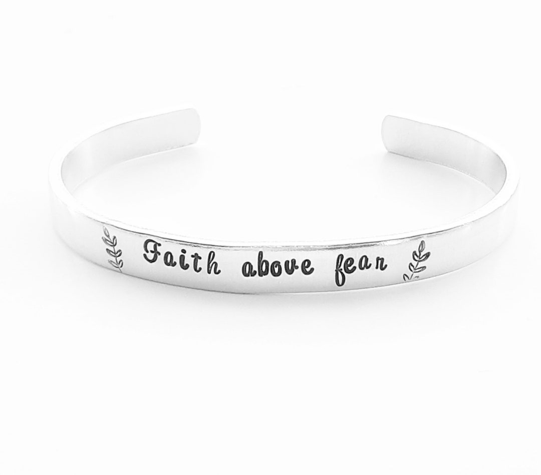 Faith Over Fear Bracelet for Woman Mental Health Gift for Etsy