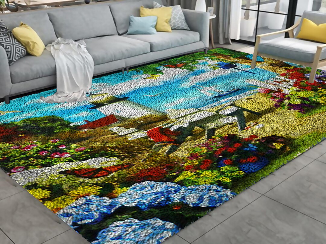 Lighthouse Harbor Latch Hook Kits, Large Latch Hook Rug Kit for Adults